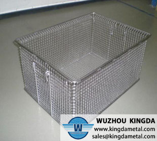 Stackable metal square basket